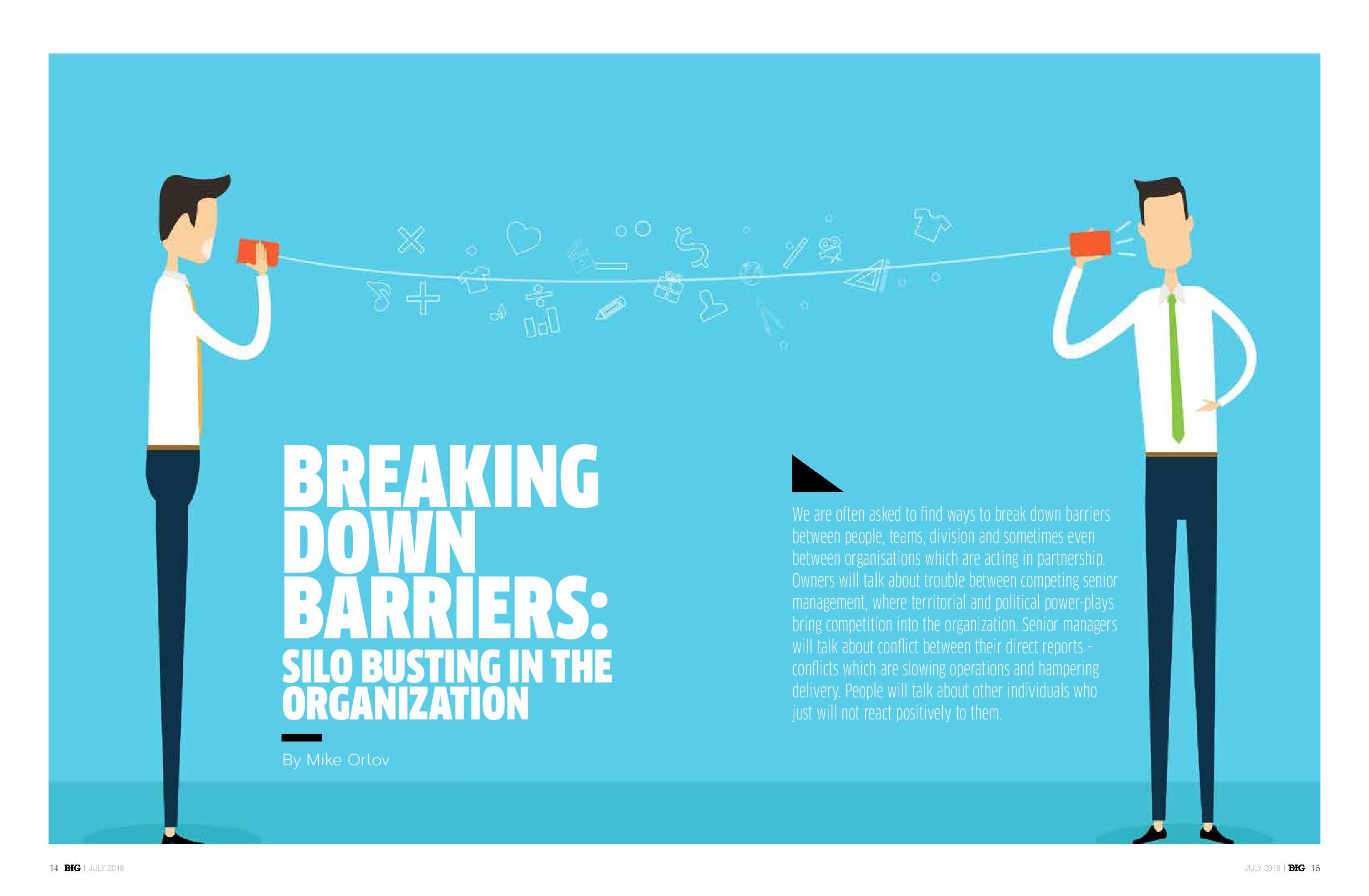 Breaking Down Barriers By Mike Orlov In Business In Gulf July 2018